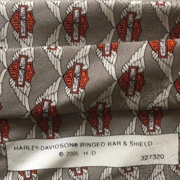 Men’s Ralph Marlin Harley-Davidson Silk Neck Tie Neck Wear - Picture 4 of 5